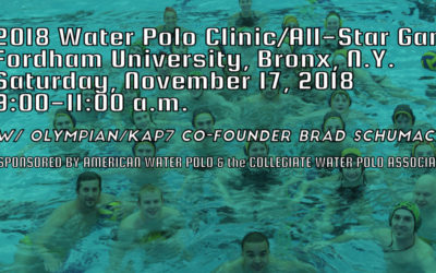 Two-Time Olympian Brad Schumacher to Host Co-Ed Clinic on November 17 at Fordham University During 2018 Mid-Atlantic Water Polo Conference Championship