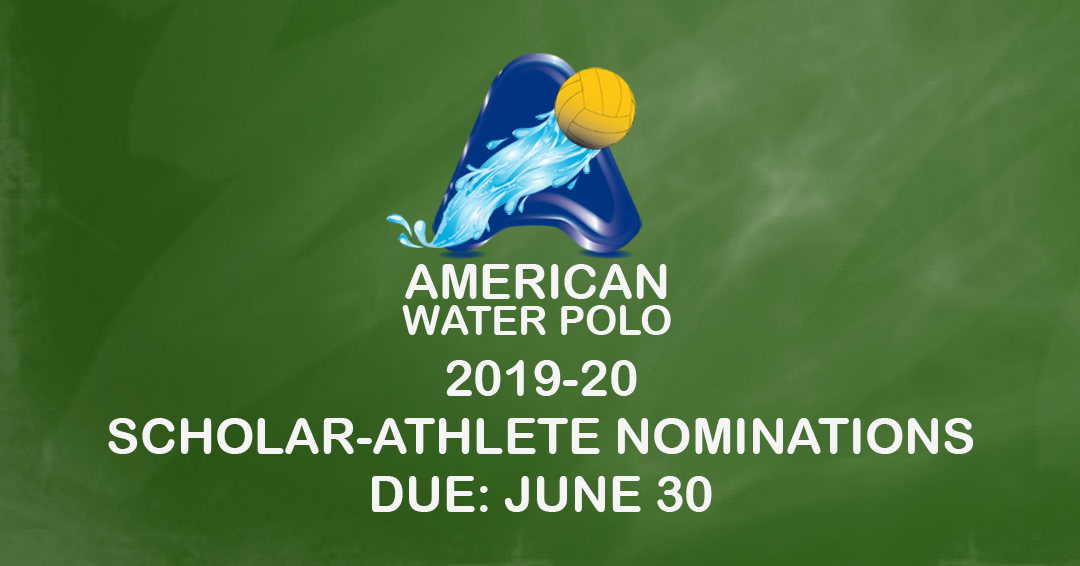 Nominate for the 2019-20 American Water Polo Scholar-Athlete Award by June 30